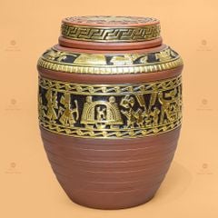 Chum Ngâm Rượu Trống Đồng Dát Vàng