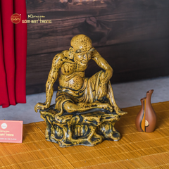 Bộ Tượng Thập Bát La Hán Men Vàng Cổ