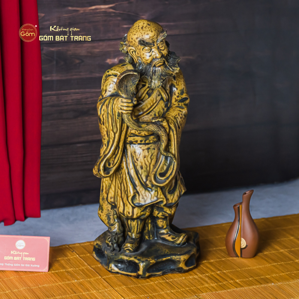 Bộ Tượng Thập Bát La Hán Men Vàng Cổ