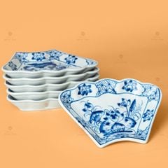 Bộ Bát Đĩa Hoa Mặt Trời Hoa Sen Xanh