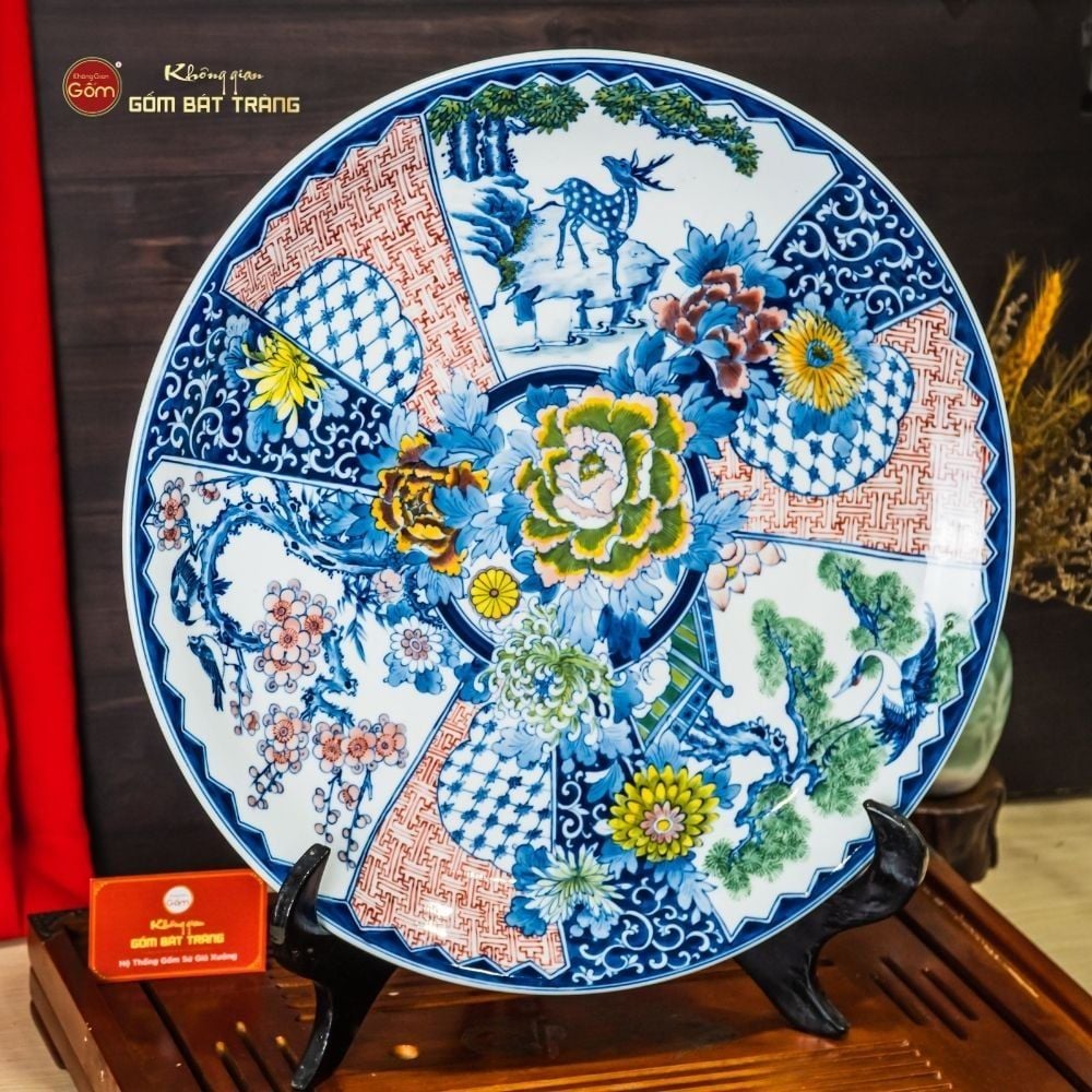 Đĩa Trưng Bày Lam Huế Ngũ Sắc
