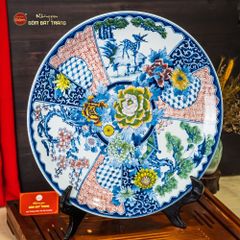 Đĩa Trưng Bày Lam Huế Ngũ Sắc