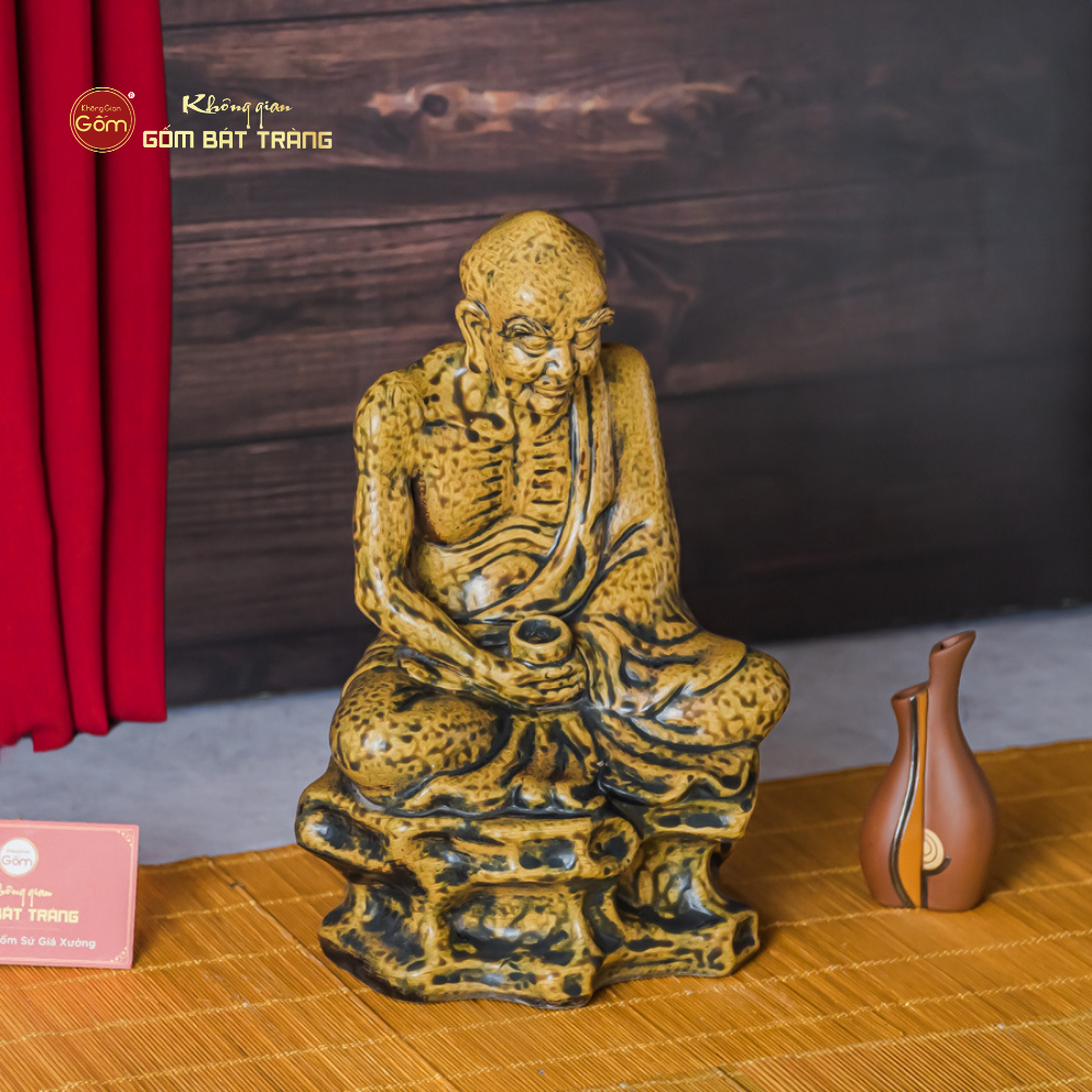 Bộ Tượng Thập Bát La Hán Men Vàng Cổ