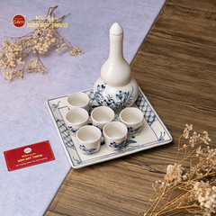 Bộ Nậm Rượu Hoa Sen Tràm