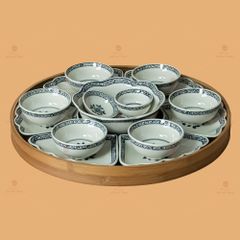 Bộ Bát Đĩa Hoa Mặt Trời Sen Tràm