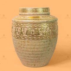 Chum Trống Đồng Kim Sa Chạm Nổi Dát Vàng