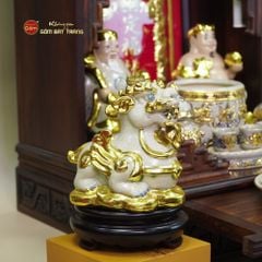 Tỳ Hưu Gốm Sứ Phong Thủy Dát Vàng