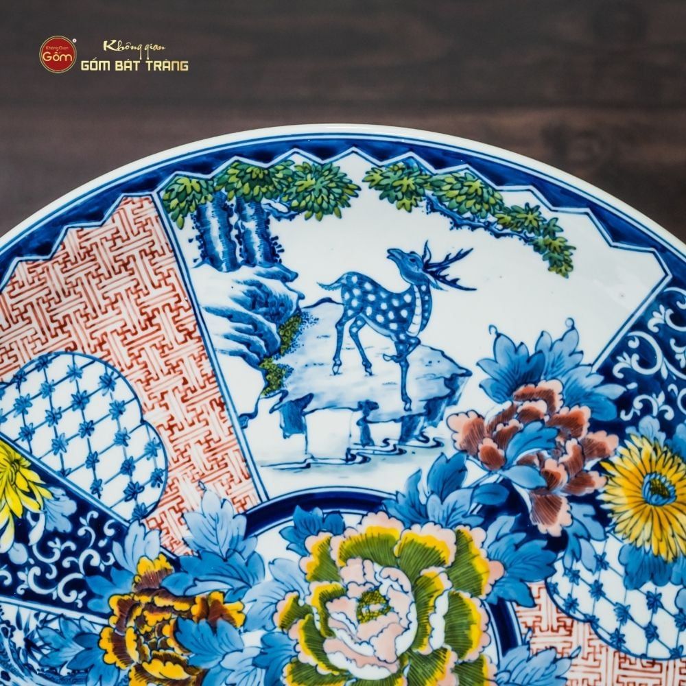 Đĩa Trưng Bày Lam Huế Ngũ Sắc