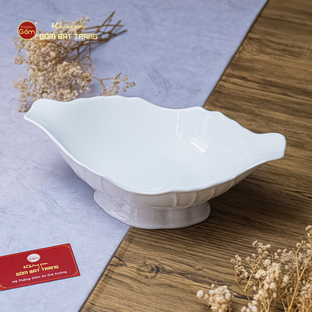 Bát Đựng Gà Men Trắng