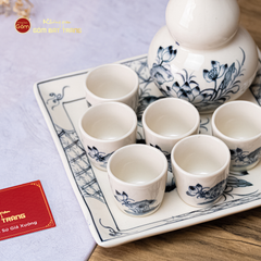 Bộ Nậm Rượu Hoa Sen Tràm