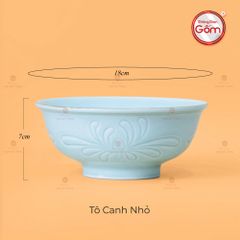 Bộ Bát Đĩa Men Xanh Ngọc Hoa Cúc Kẻ Vàng