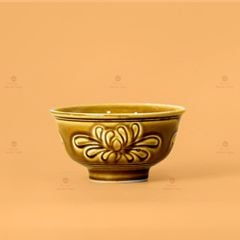 Bát Cơm Men Nâu Vân Hoa Cúc