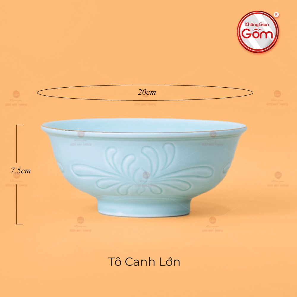 Tô Men Xanh Ngọc Vân Hoa Cúc Kẻ Nâu