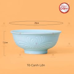 Bộ Bát Đĩa Men Xanh Ngọc Hoa Cúc Kẻ Nâu