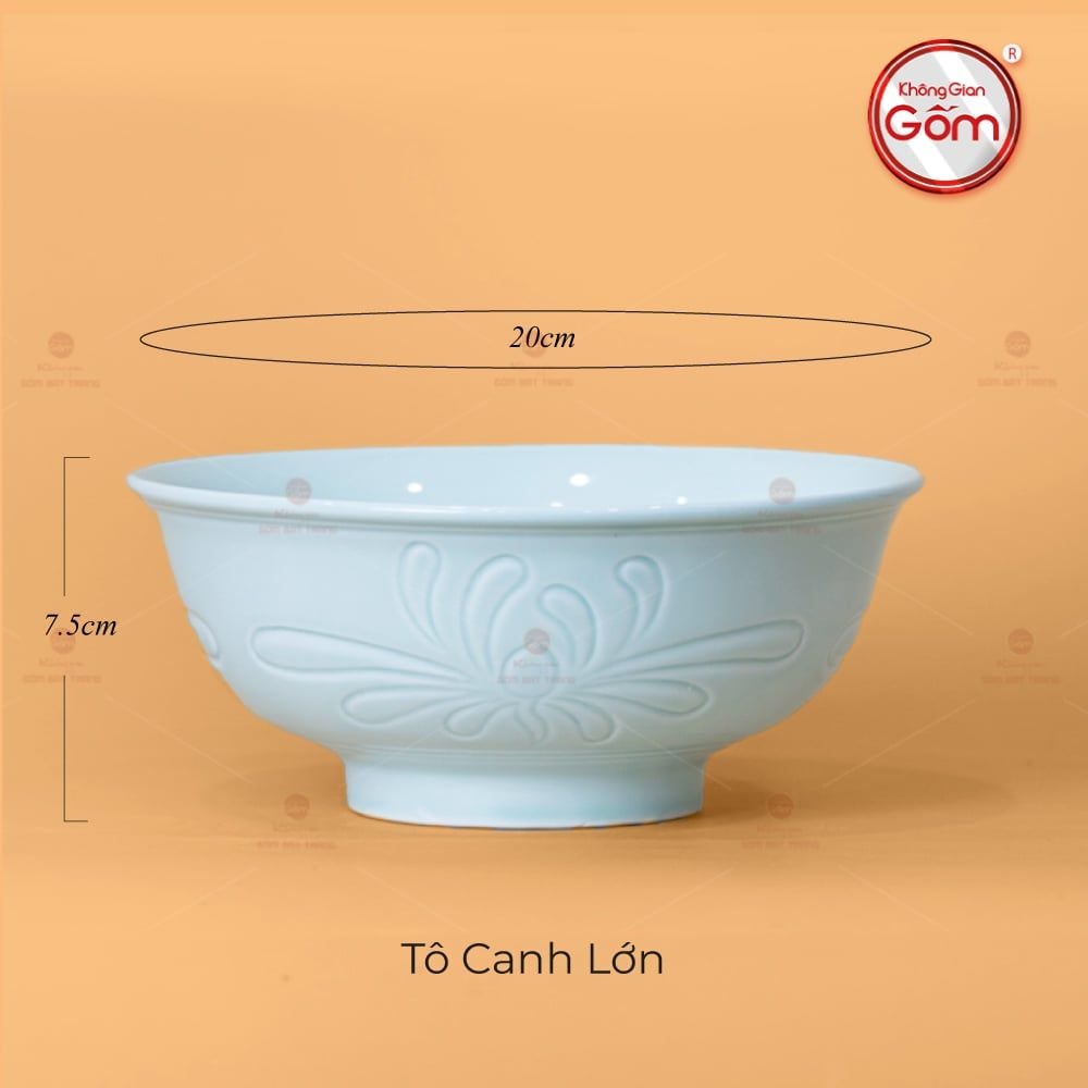 Bộ Bàn Ăn 6 Người (11 Món) Men Ngọc Vân Hoa Cúc