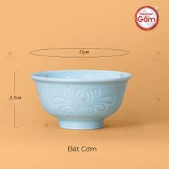 Bộ Bàn Ăn 4 Người (9 Món) Men Ngọc Vân Hoa Cúc