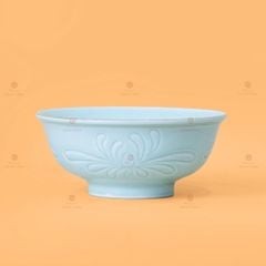 Bộ Bát Đĩa Men Xanh Ngọc Hoa Cúc Kẻ Nâu