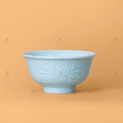 Bát Cơm Men Xanh Ngọc Vân Hoa Cúc