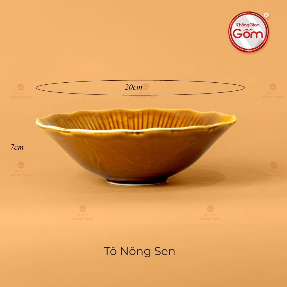 Bộ Bàn Ăn 4 Người (10 Món) Men Nâu Vân Sen