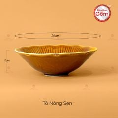 Bộ Bàn Ăn 4 Người (10 Món) Men Nâu Vân Sen