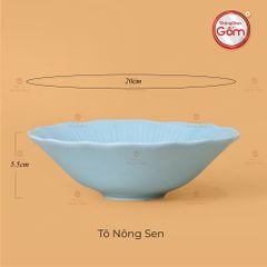 Bộ Bát Đĩa Men Xanh Ngọc Vân Sen