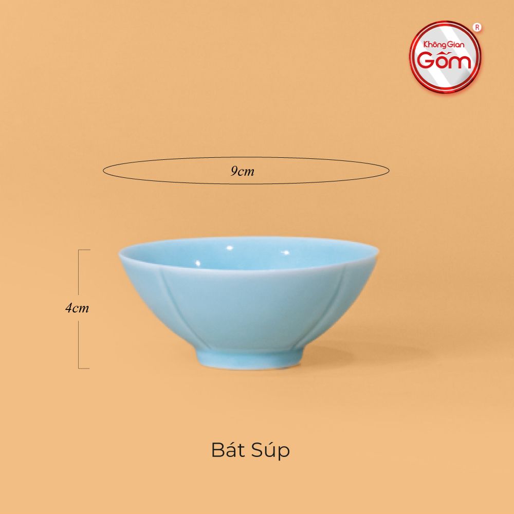Bát Súp Men Xanh Ngọc Vân Sen