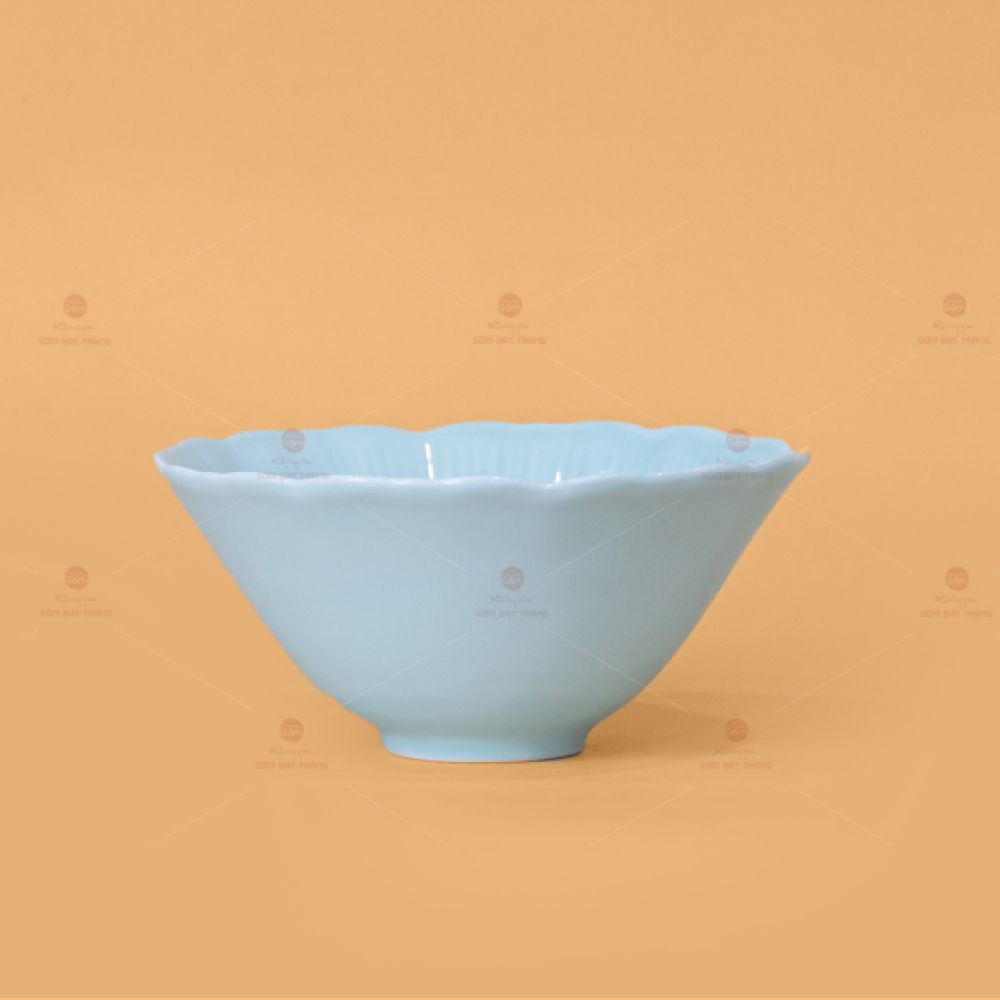 Bộ Bát Đĩa Men Xanh Ngọc Vân Sen