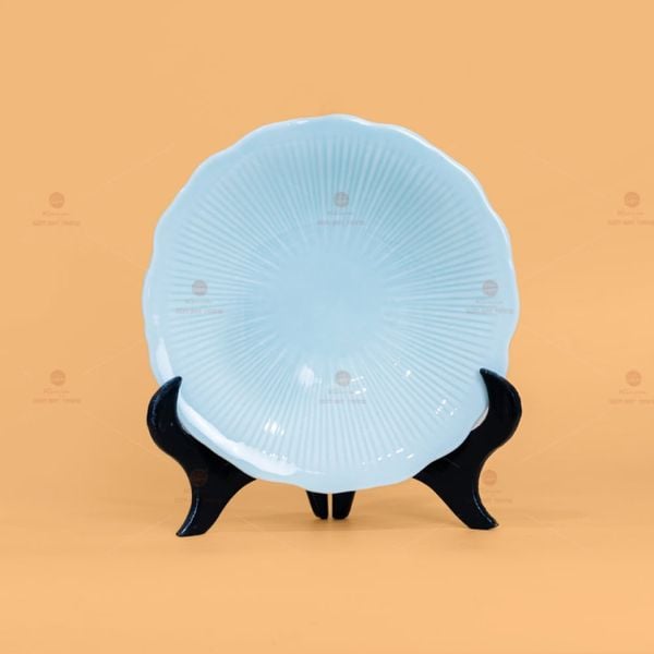 Đĩa Men Xanh Ngọc Vân Sen