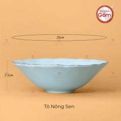 Tô Men Xanh Ngọc Vân Sen Kẻ Vàng
