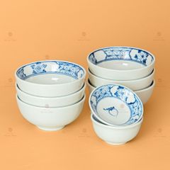 Bộ Bát Đĩa Hoa Mặt Trời Quả Đào