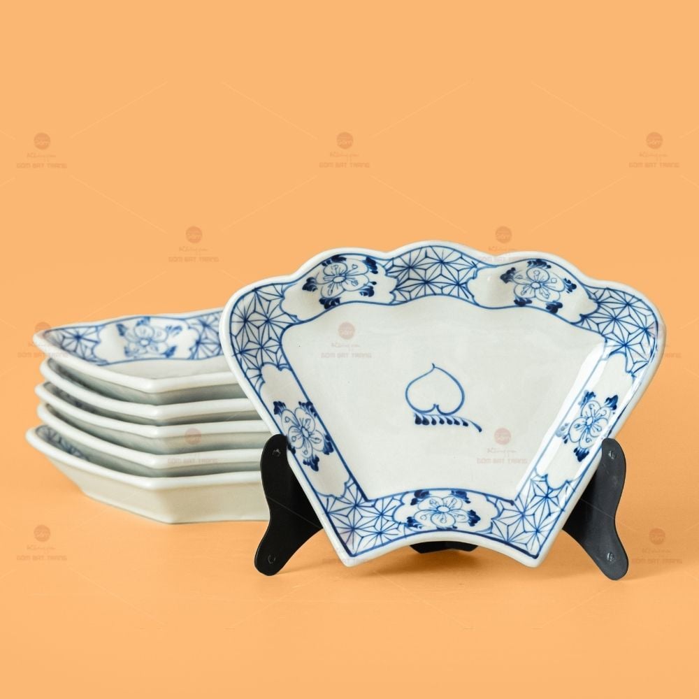 Bộ Bát Đĩa Hoa Mặt Trời Quả Đào