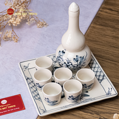 Bộ Nậm Rượu Hoa Sen Tràm