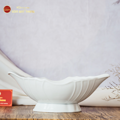 Bộ Bát Đĩa Hoa Mặt Trời Minh Châu Trắng