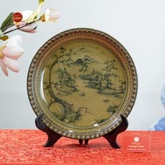 Đĩa Trưng Bày Vẽ Cảnh Sơn Thủy