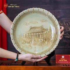Đĩa Cảnh Trưng Bày Khắc Nổi