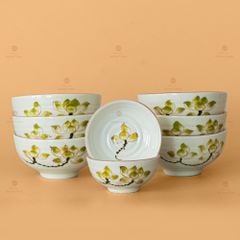 Bộ Bát Đĩa Hoa Mặt Trời Sen Vàng