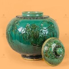 Chum Ngâm Rượu Bọc Đồng Họa Tiết Hoa Sen