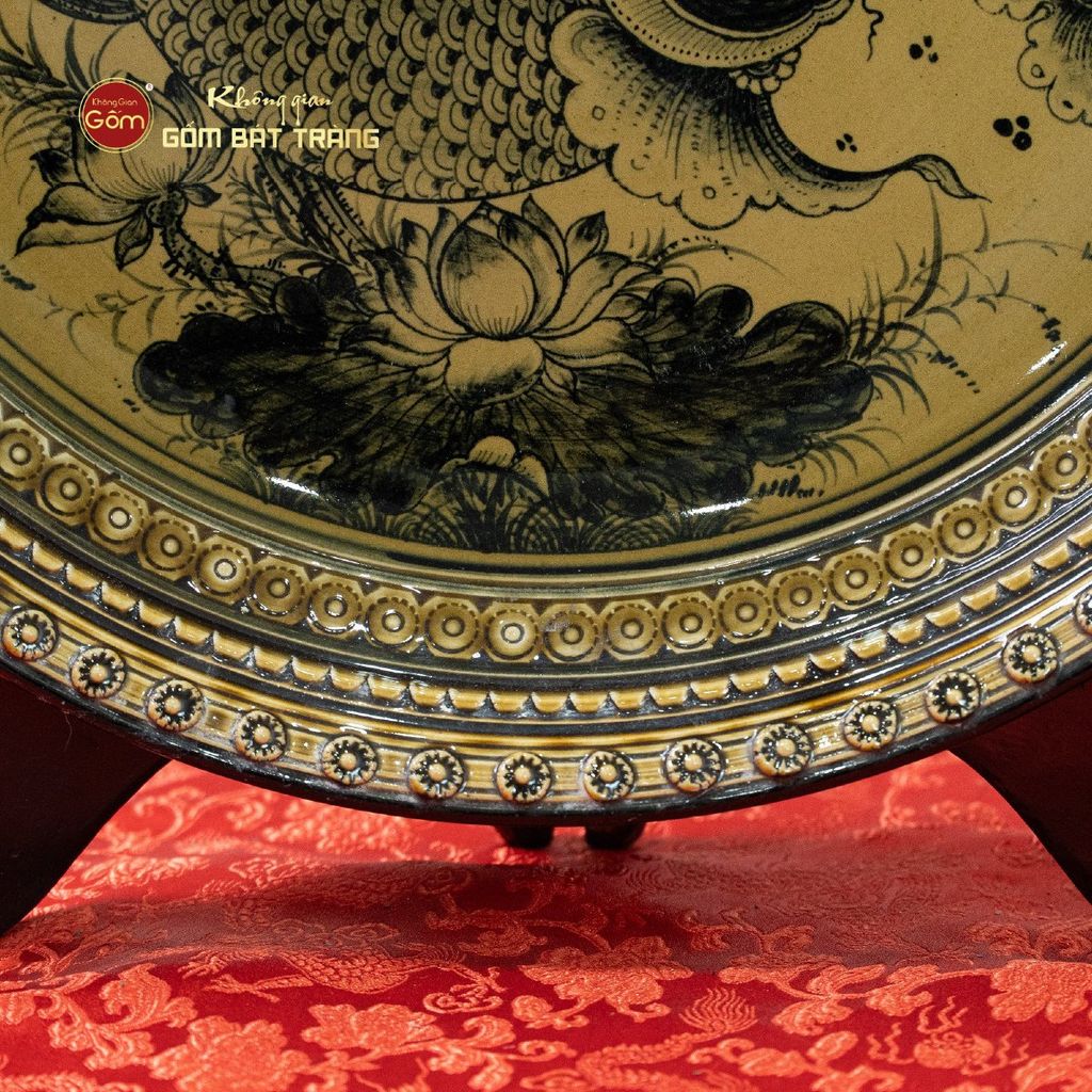 Đĩa Trưng Bày Cá Chép Hoa Sen