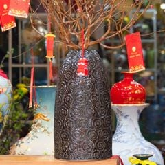 Bình Hoa Dáng Chuông Khắc Hoa Hồng