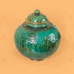 Chum Ngâm Rượu Bọc Đồng Họa Tiết Hoa Sen