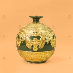 Quả Hút Lộc Men Xanh Ngũ Phúc Lâm Môn Dát Vàng