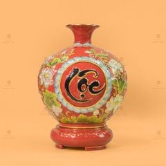 Quả Hút Lộc Men Đỏ Phúc Lộc Thọ Vẽ Vàng