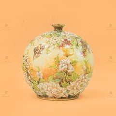 Quả Hút Lộc Ngàn Hoa Đắp Nổi Vẽ Vàng