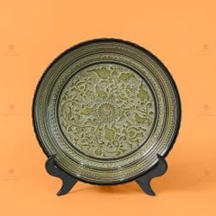Đĩa Trưng Bày Đắp Nổi Hoa Dây