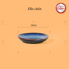 Bộ Ấm Chén Men Xanh Đen Cao Lòng Phấn Hồng