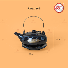 Bộ Ấm Trà Giang Tây Xước Hoa Men Hỏa Biến