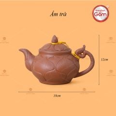 Bộ Ấm Trà Tử Sa Trúc Sen Khay Nho