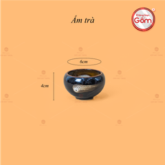 Bộ Ấm Trà Siêu Xước Hoa Men Hỏa Biến