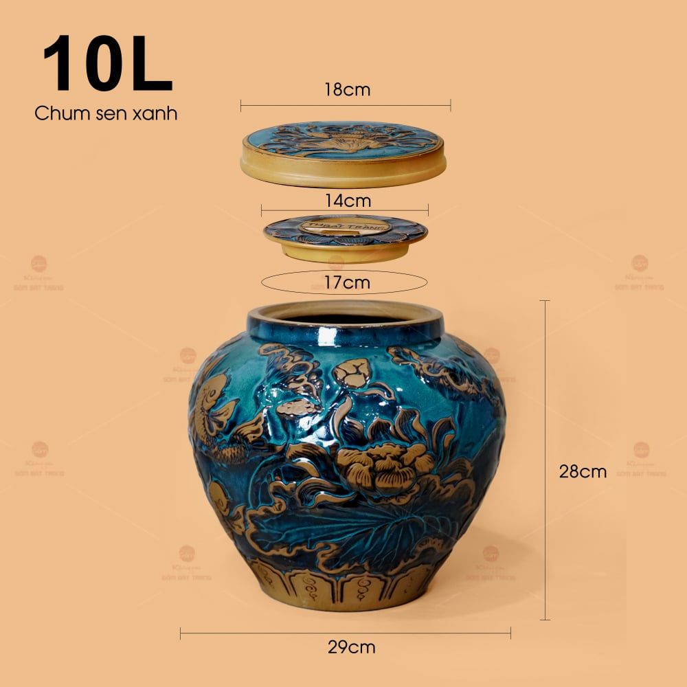 Chum Vàng Họa Tiết Hoa Sen