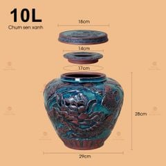 Chum Xanh Họa Tiết Hoa Sen